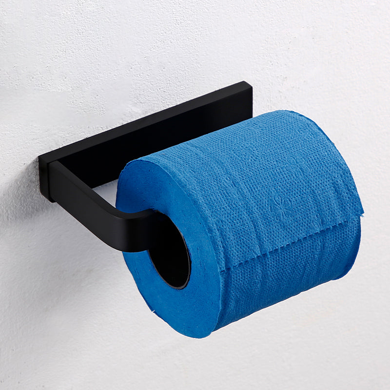 BowLift | Black Bathroom Accessories Hardware Set with Towel Bar and Bathroom Shelf