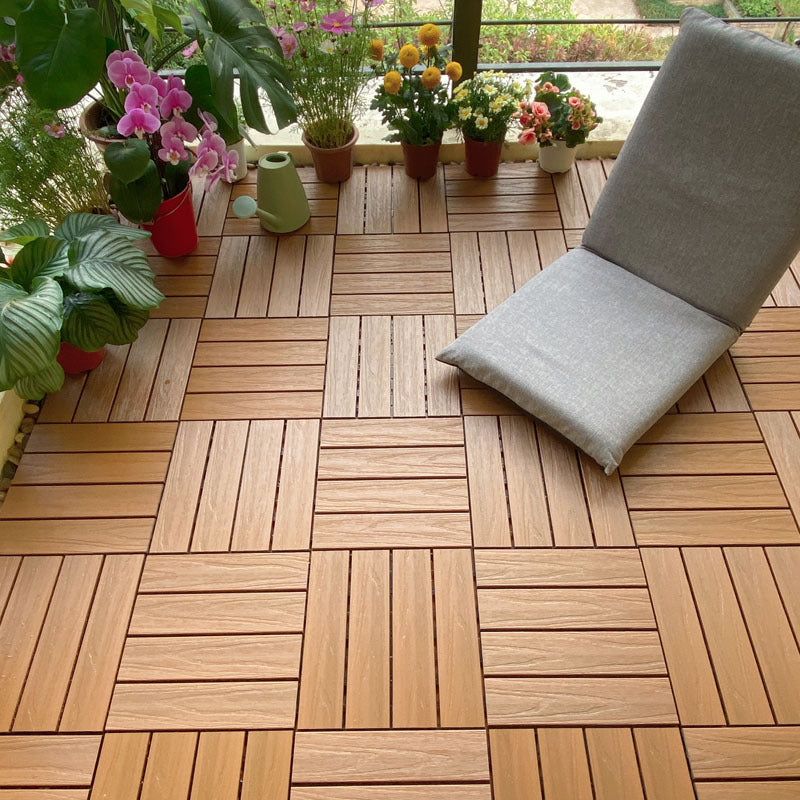 BowLift | 12" X 12" Deck/Patio floor tiles 4-Slat Square for outdoor patio tiles