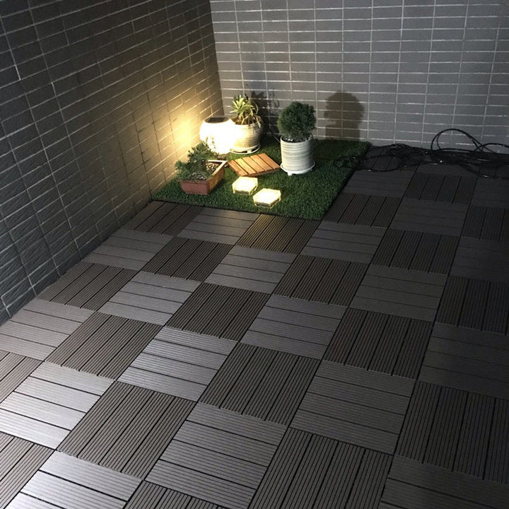 BowLift | 12" X 12" Deck/Patio floor tiles 4-Slat Square for outdoor patio tiles