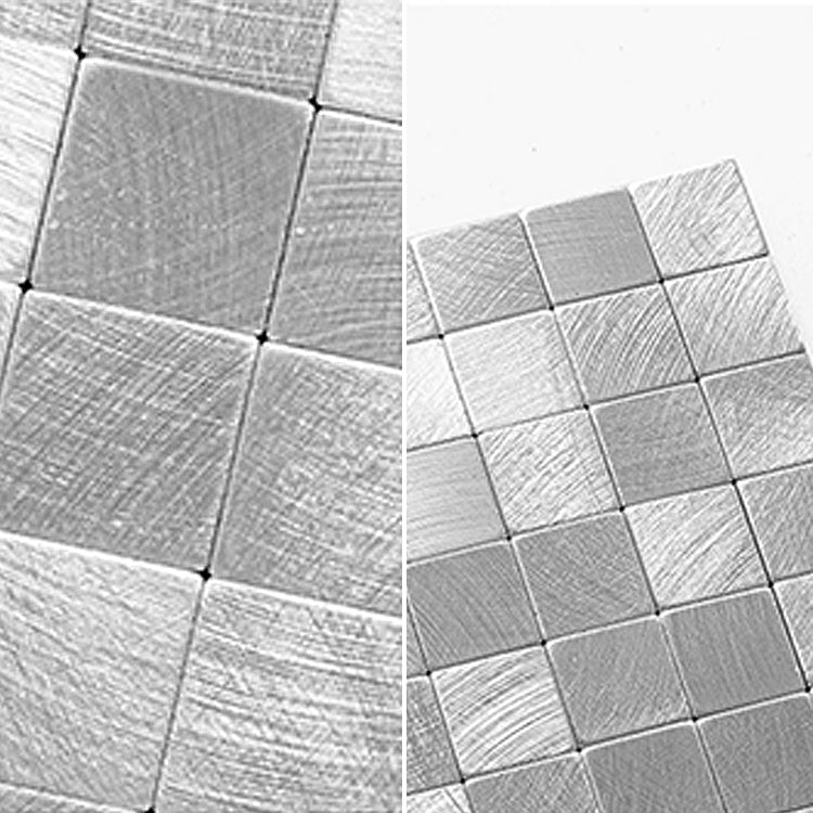 BowLift | Mosaic Tiles Wallpaper Square Shape Peel and Stick Mosaic Tiles with Metal Look