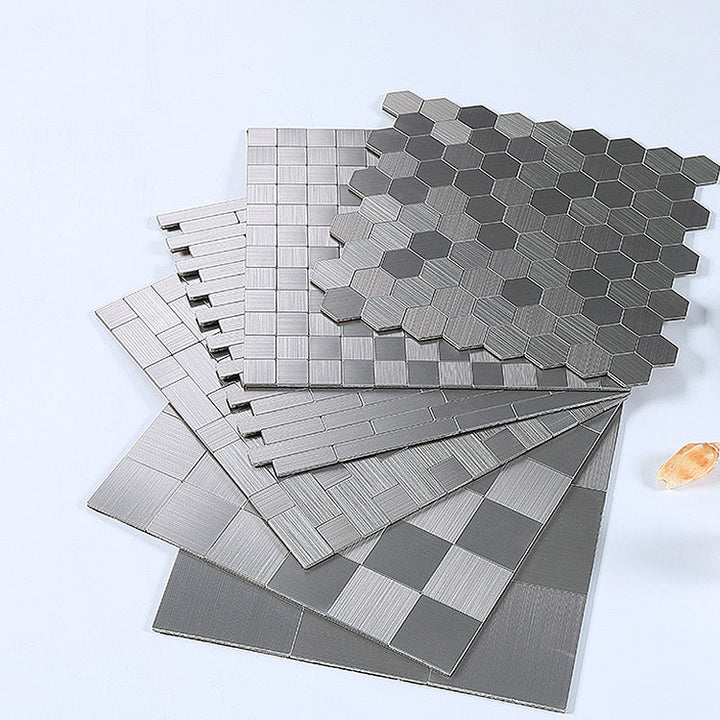 BowLift | Subway Tile Wallpaper Contemporary Peel and Stick Wall Tile with Metal Look