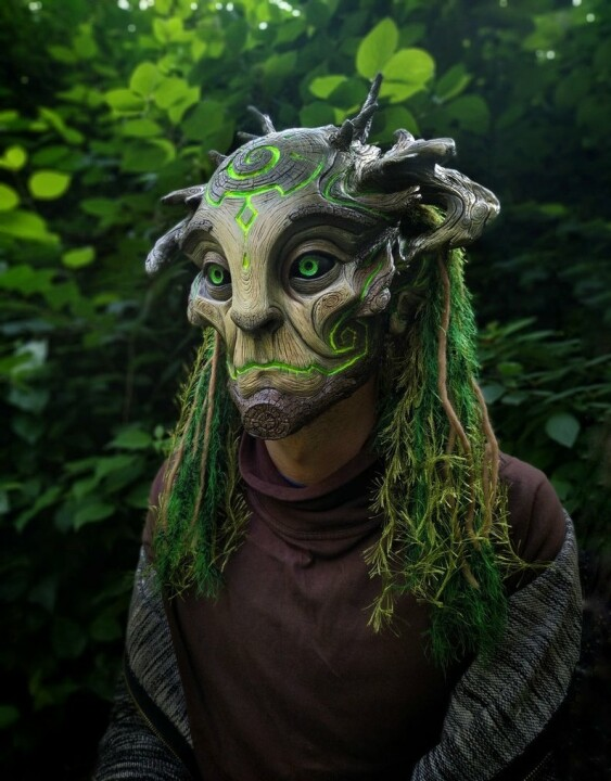 BowLift | Green Man Forest Spirit Mask Costume Accessories Masks