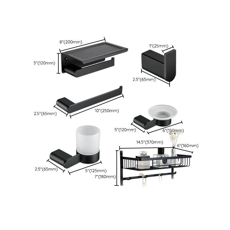 BowLift | Contemporary bathroom accessory single piece or in set made of black metal