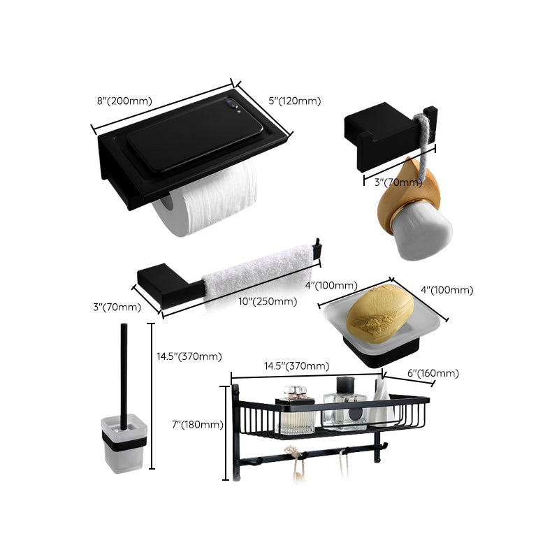 BowLift | Contemporary Bathroom Accessories As Individual Item Or As Set in Black