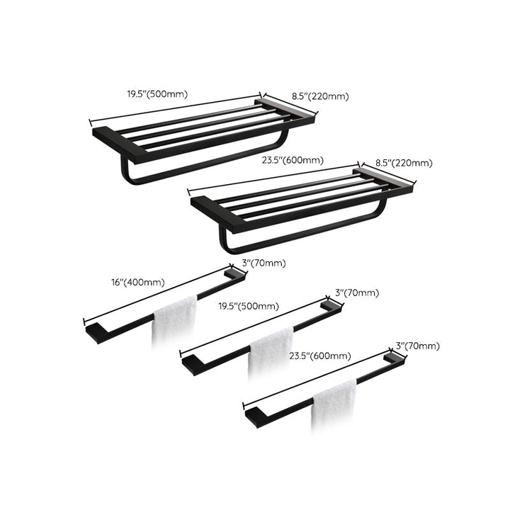 BowLift | Contemporary Bathroom Accessories As Individual Item Or As Set in Black