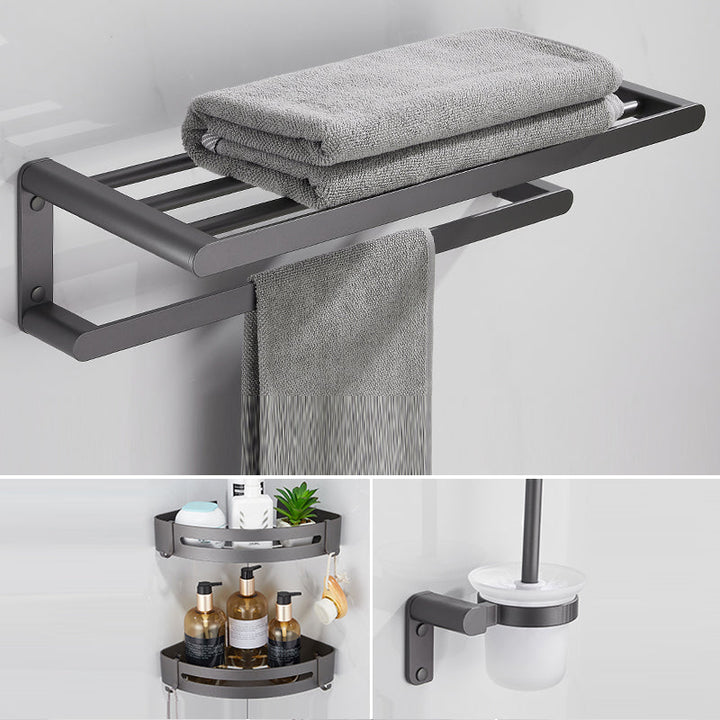 BowLift | Modern Gray Bathroom Accessory as Individual Piece or as Set Made of Metal