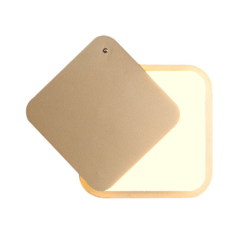 BowLift | Gold Finish Square Wall Lighting Modernism LED Metal Wall Lamp with Rotatable Design