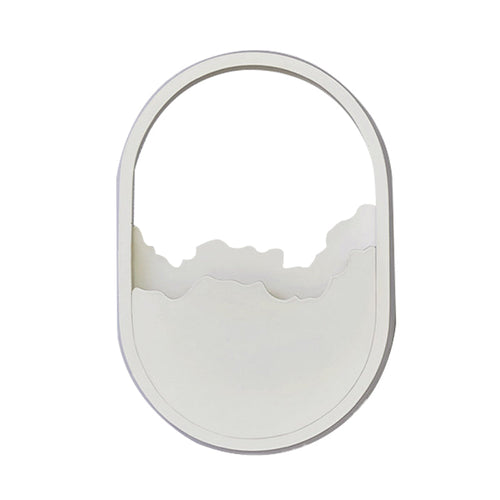 BowLift | Aluminium Oval Wall Lamp Light Modern LED White Wall Lamp with Cracked Design in Warm/White/Natural Light