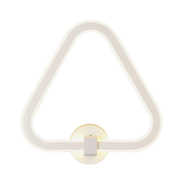 BowLift | White Triangle Frame Wall Mount Light Modernism LED Acrylic Wall Lamp Wall Light for Balcony
