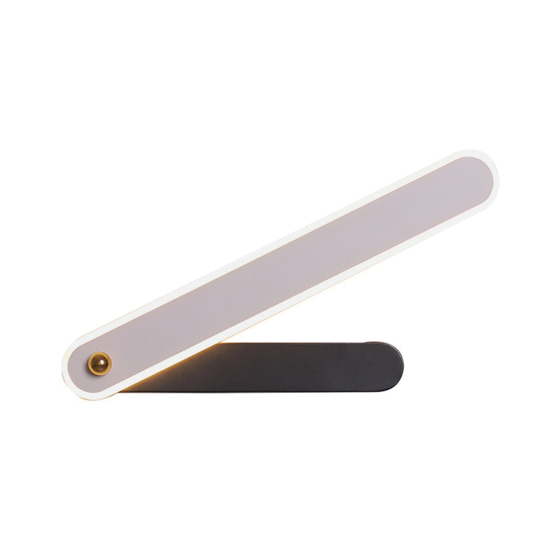 BowLift | Hour Hand Wall Mount Light Modernism Acrylic Black and White LED Wall Light in White/ Warm Light