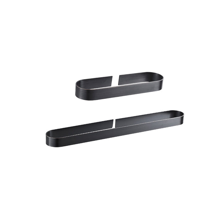 BowLift | 2-piece modern bathroom hardware set in gold/black, towel holder