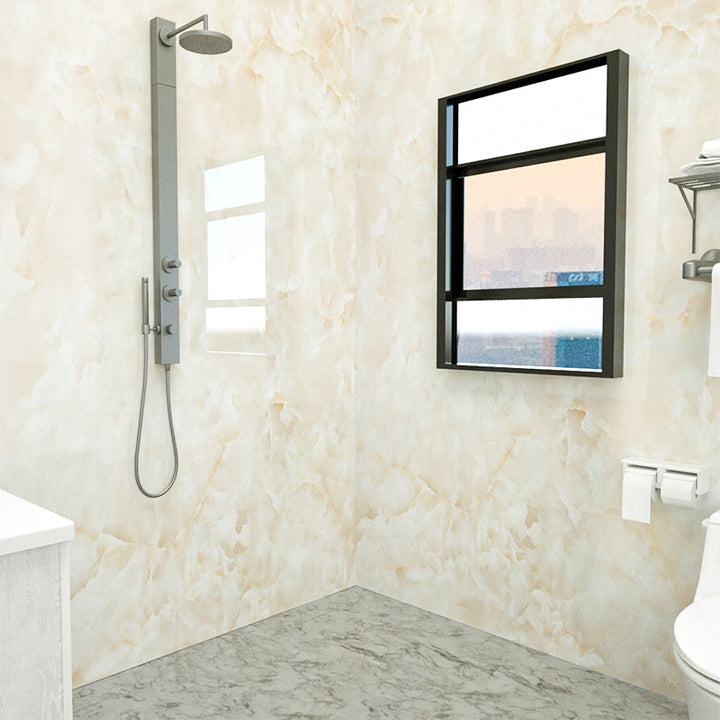 BowLift | Marbleing Water-repellent Tile PVC Single Peel-and-stick Tile for Bathroom Back Wall