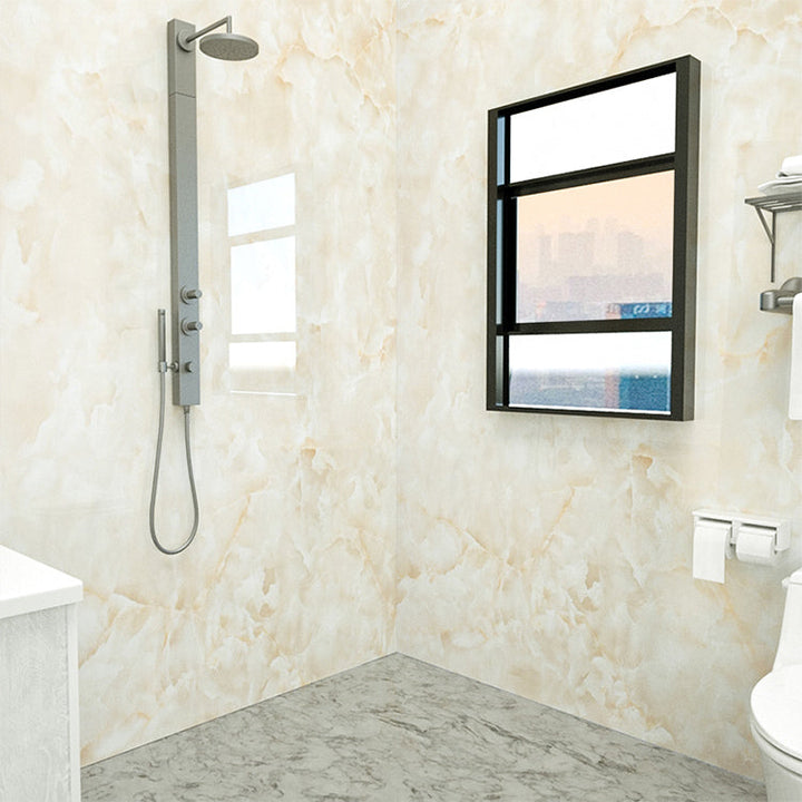 BowLift | Marbleing Water-repellent Tile PVC Single Peel and Stick Tile for Bathroom Back Wall