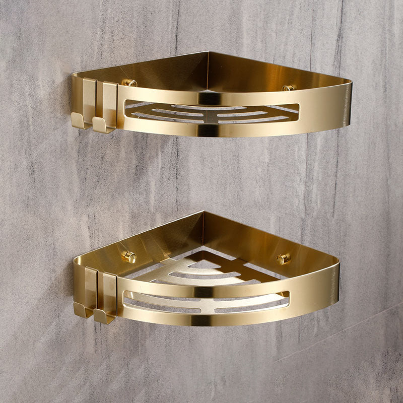 BowLift | Modern Gold/Silver 3-piece Bathroom Accessory Set, Bath Shelf