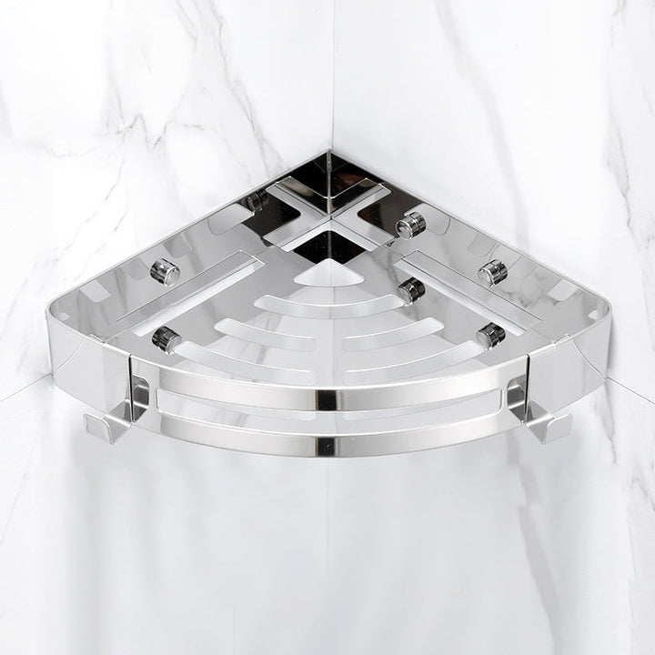 BowLift | Modern Gold/Silver 3-piece Bathroom Accessories Set, Bath Shelf