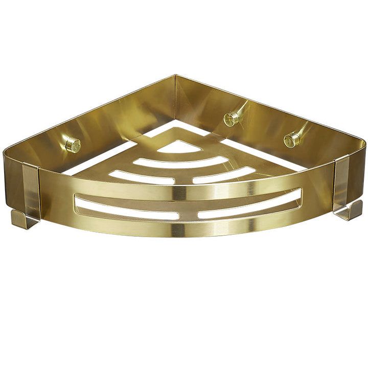 BowLift | Modern Gold/Silver 3-piece Bathroom Accessory Set, Bath Shelf