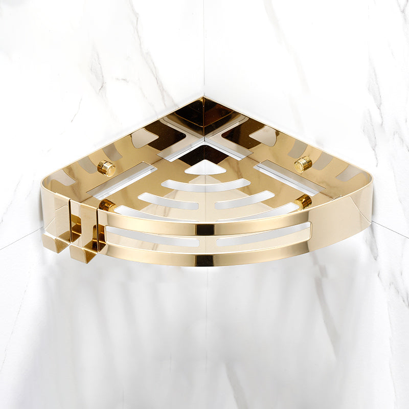 BowLift | Modern Gold/Silver 3-piece Bathroom Accessories Set, Bath Shelf