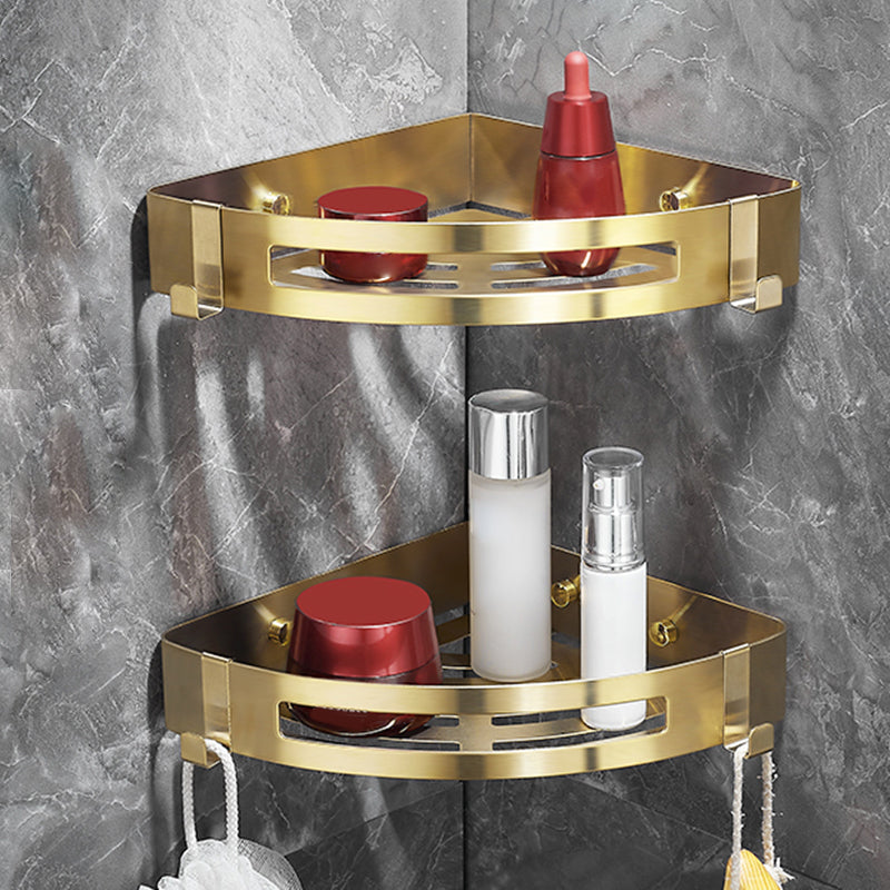 BowLift | Modern Gold/Silver 3-piece Bathroom Accessory Set, Bath Shelf