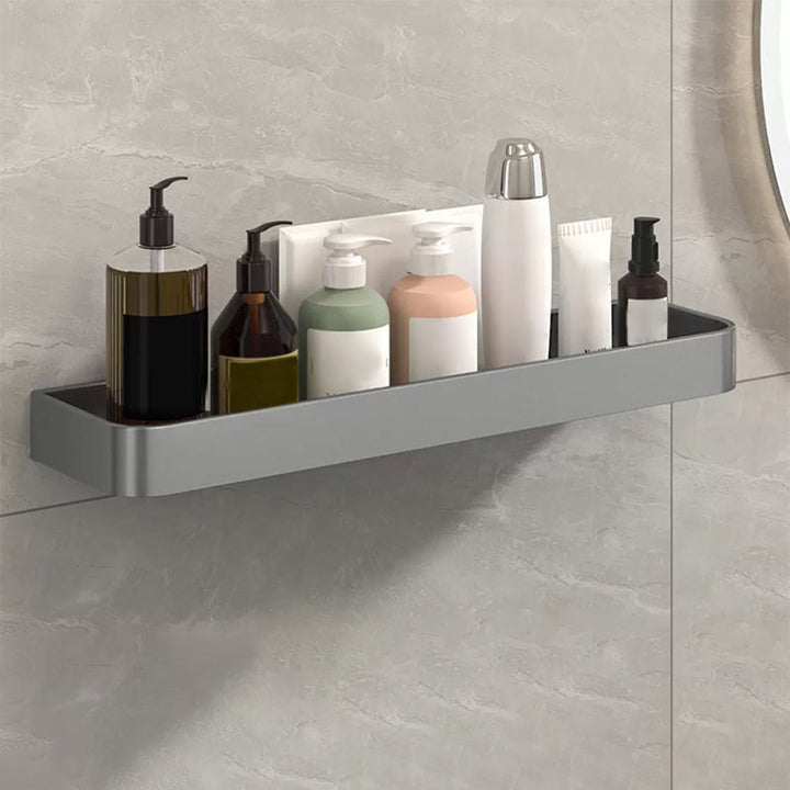 BowLift | Modern Grey 2-piece Bathroom Accessory Set, Matt Grey, Bathroom Shelf