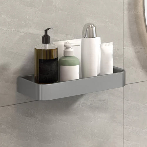 BowLift | Modern Grey 2-piece Bathroom Accessory Set, Matt Grey, Bathroom Shelf