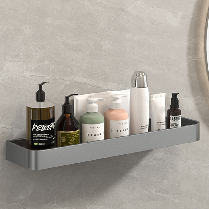 BowLift | Modern Grey 2-piece Bathroom Accessory Set, Matt Grey, Bathroom Shelf