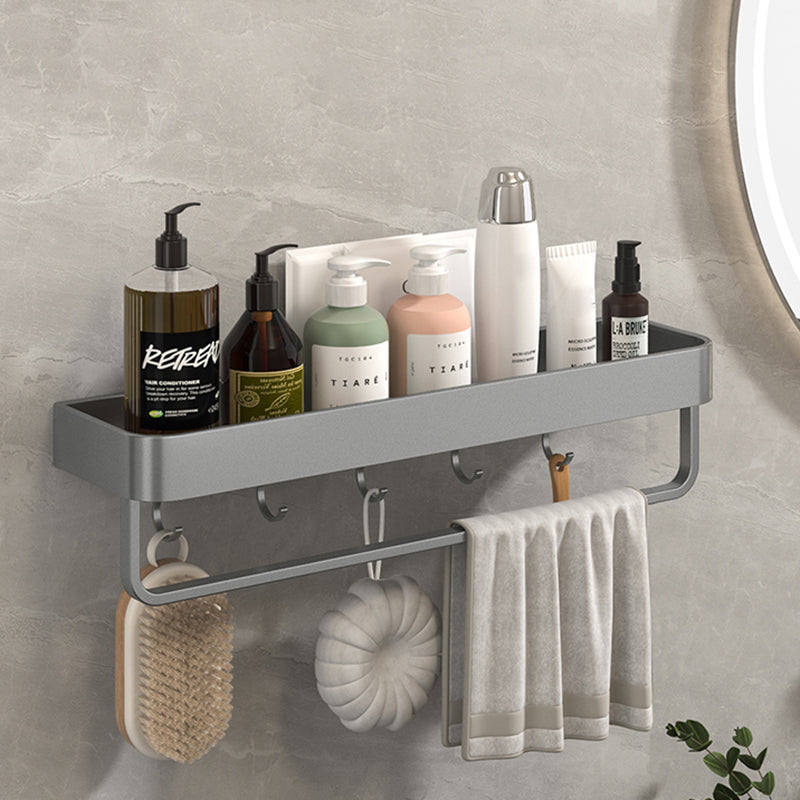 BowLift | Modern Grey 2-piece Bathroom Accessory Set, Matt Grey, Bathroom Shelf