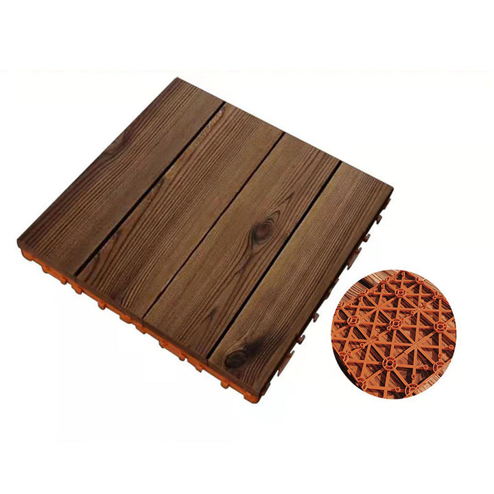 BowLift | 4-Slat Wood Floor Tiles Interlocking Installation Floor Tiles