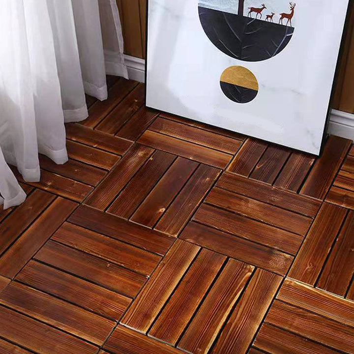BowLift | 4-Slat Wood Floor Tiles Interlocking Installation Floor Tiles