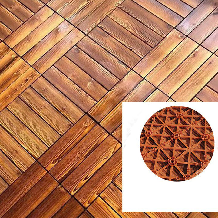 BowLift | 4-Slat Wood Floor Tiles Interlocking Installation Floor Tiles