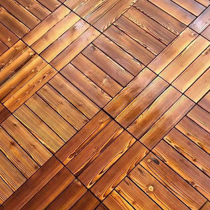 BowLift | 4-Slat Wood Floor Tiles Interlocking Installation Floor Tiles