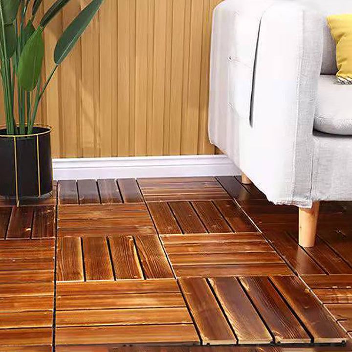 BowLift | 4-Slat Wood Floor Tiles Interlocking Installation Floor Tiles