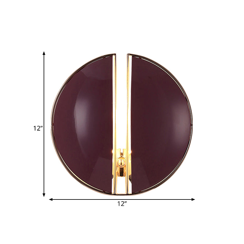 BowLift | Floor-to-ceiling dome hallway wall light metal 1-light contemporary wall-mounted lamp light in purple
