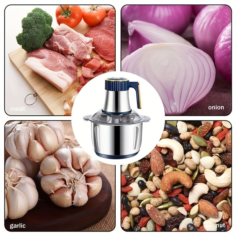 BowLift | Stainless Steel Food Processor – Powerful Meat Grinder & Vegetable Chopper (5L, 5000 RPM)