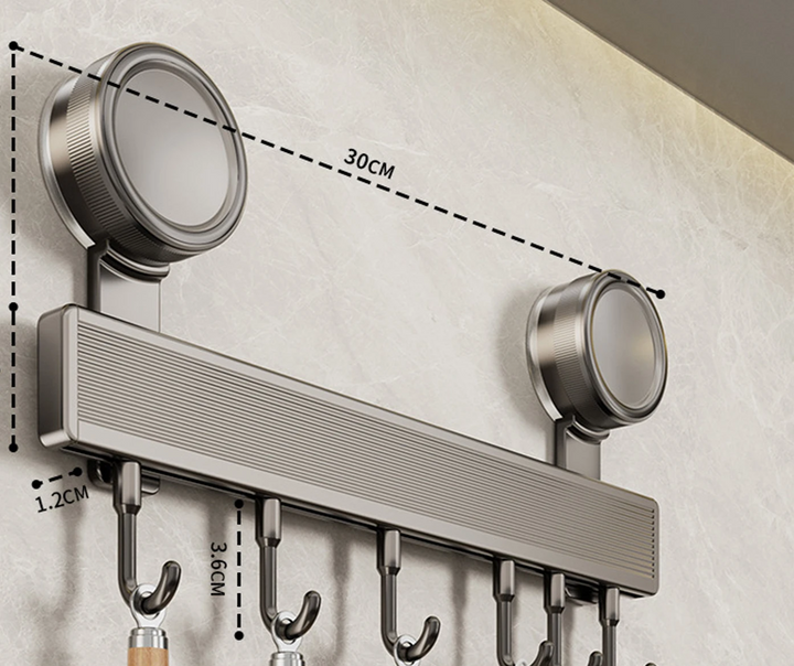 ChefSpace Kitchen Wall Hook Rail Bowlift