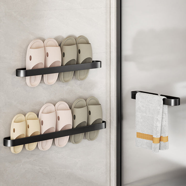 BowLift | Minimalist Bathroom Accessories Set Metal Slipper Rack/Towel Holder