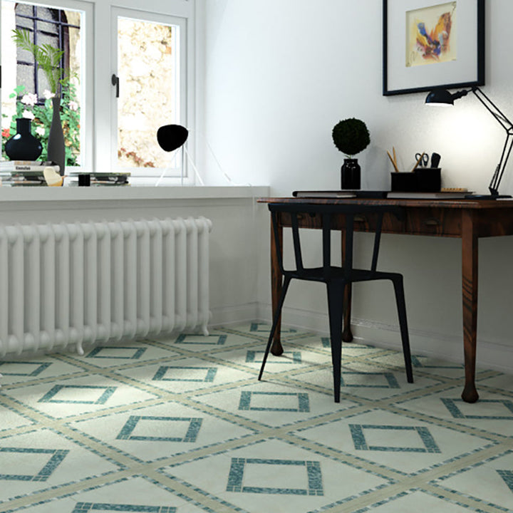 BowLift | Modern Stone Look Plastic Flooring Waterproof Tiles with Square Edge