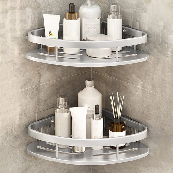 BowLift | Silver/Black Bathroom Accessories Set Modern 1/2/3 - Piece Bathroom Shelf