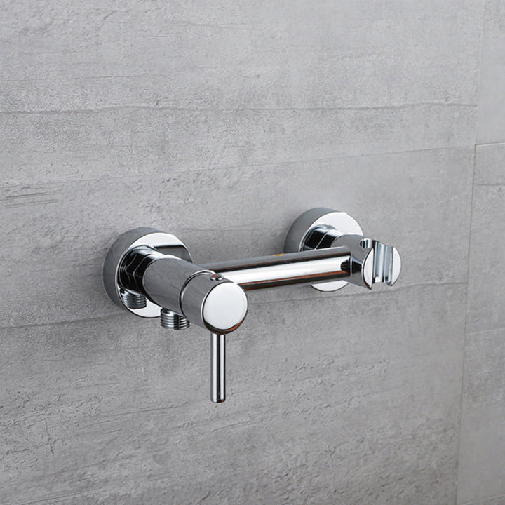 BowLift | Lever Handle Bathtub Faucet Wall Mount Shower Hose Swivel Spout Bathtub Filling with Hand Shower