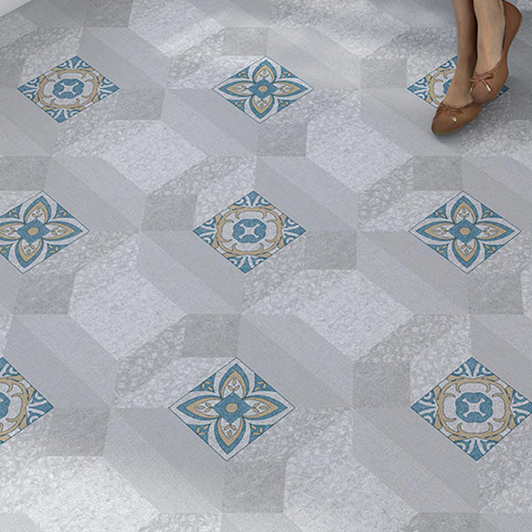 BowLift | Rectangular Plastic Floor Water-Resistant Fabric Look Floor Tiles