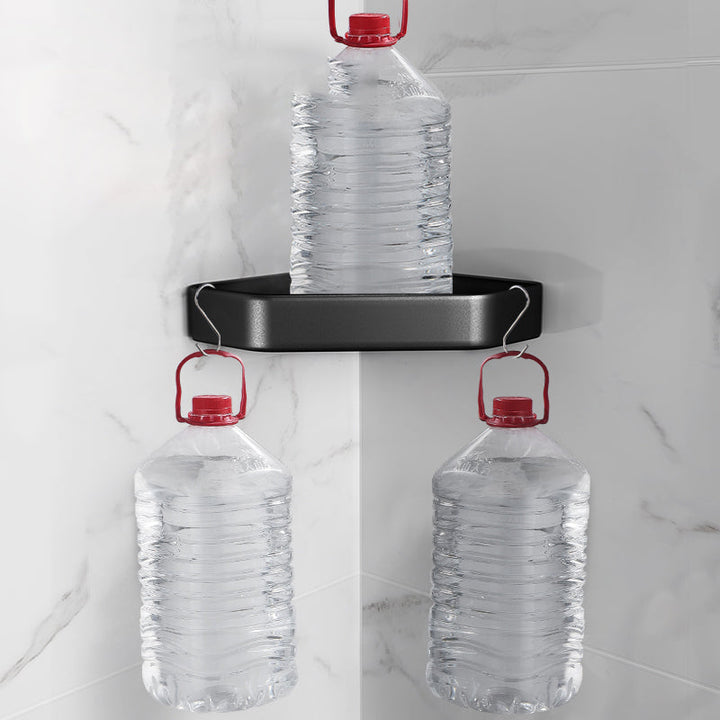 BowLift | Matt black bathroom accessories set Modern anti-rust 1/2/3-piece bathroom shelf