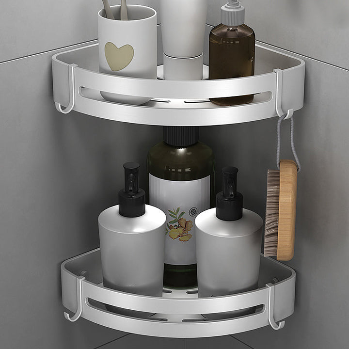 BowLift | Silver Bathroom Accessory Set Modern Anti-Rust 1/2/3 -piece Bath Shelf