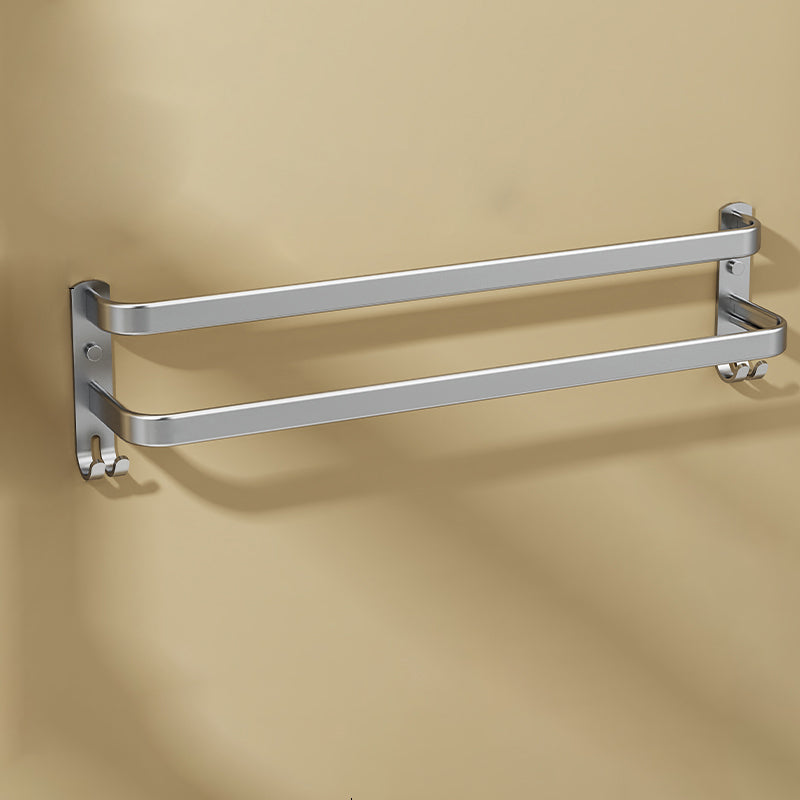 BowLift | Minimalism Gray Bathroom Accessories Set Contemporary Style Aluminum Towel Holder