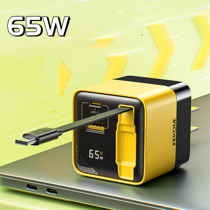 BowLift | USB-C Multi-Port Charger With Built-In Retractable Cable