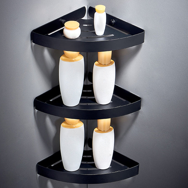 BowLift | Silver/Black Bathroom Set Modern 1/2/3 Piece Anti-Rust Bathroom Shelf
