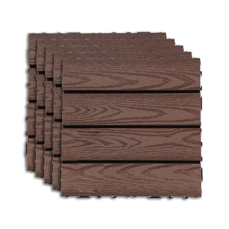 BowLift | Outdoor Deck tiles with striped detail composite snap parts wood deck tiles