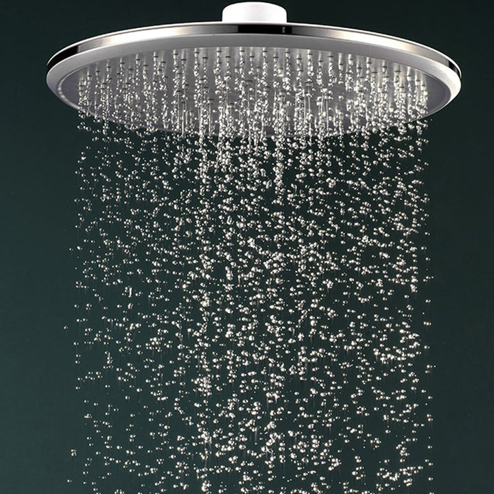 BowLift | White Metal Shower Head Combination Modern Round Fixed Shower Head for the Bathroom