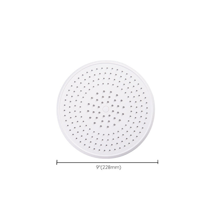 BowLift | White Metal Shower Head Combination Modern Round Fixed Shower Head for the Bathroom