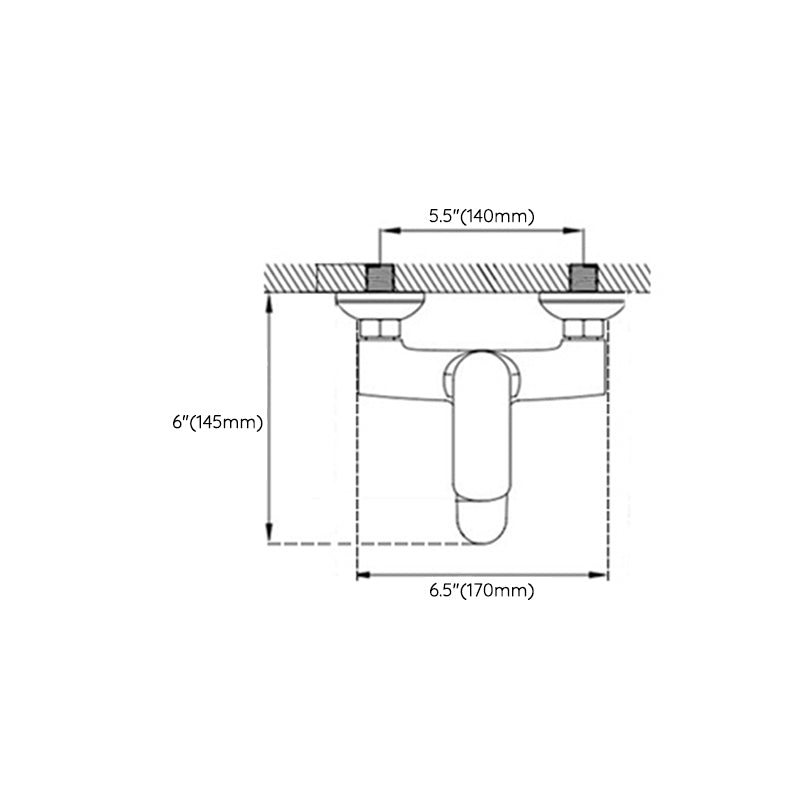 BowLift | Tradition Fixed Bathtub Mixer Wall Mount Lever Handle Bathtub Mixer
