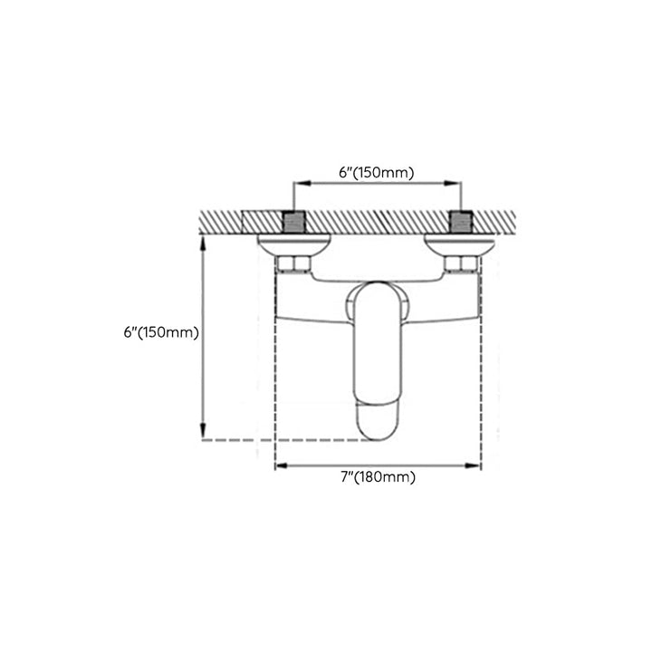 BowLift | Tradition Fixed Bathtub Mixer Wall Mount Lever Handle Bathtub Mixer