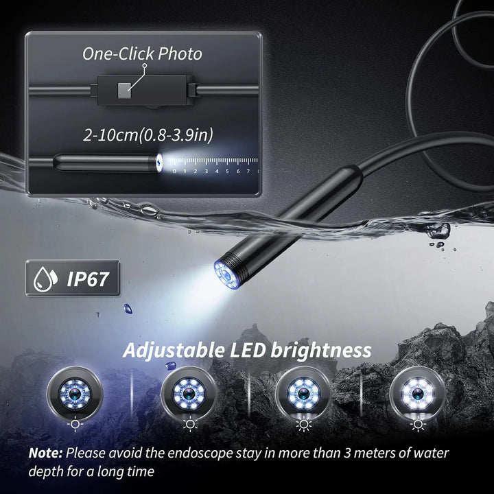 BowLift | HD Inspection Endoscope Camera – Waterproof with Adjustable LED Light